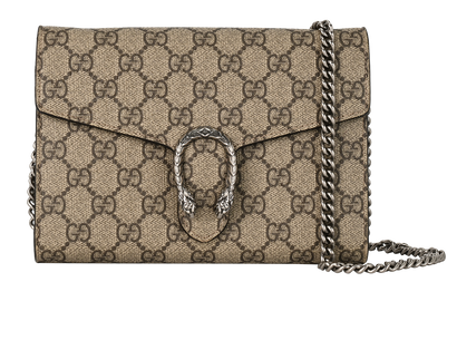 Dionysus Wallet On Chain, &pound;720, Handbags, Beige, Canvas, Front view